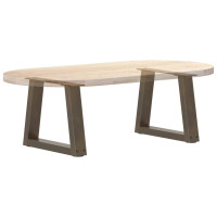 Produktbild för Soffbordsben V-formade 2 st naturstål 40x(30-31,3) cm stål