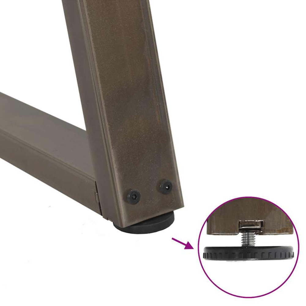 Produktbild för Soffbordsben V-formade 2 st naturstål 40x(30-31,3) cm stål