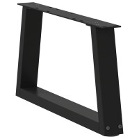 Produktbild för Soffbordsben V-formade 2 st svarta 50x(30-31,3) cm stål