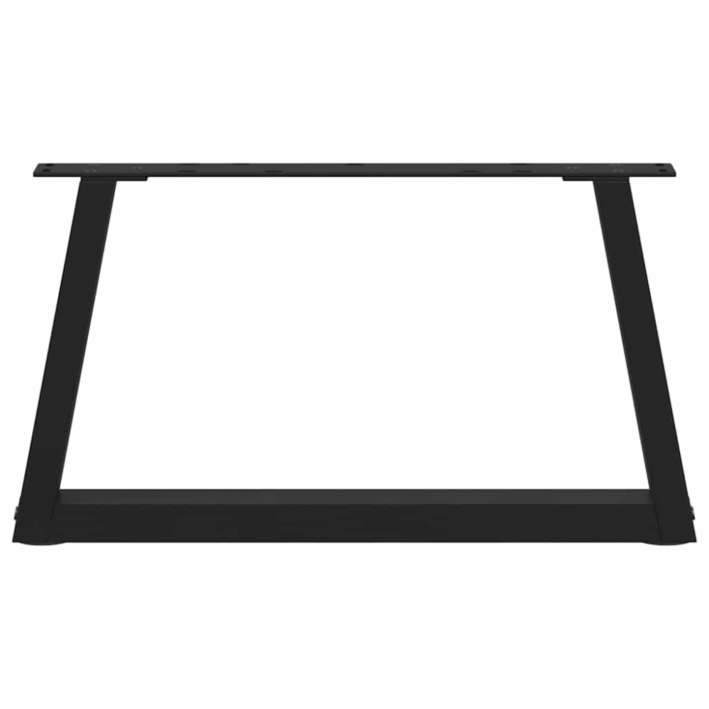 Produktbild för Soffbordsben V-formade 2 st svarta 50x(30-31,3) cm stål