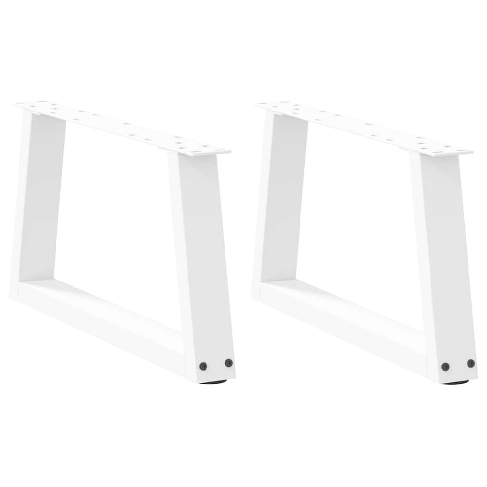Produktbild för Soffbordsben V-formade 2 st vita 50x(30-31,3) cm stål