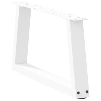 Produktbild för Soffbordsben V-formade 2 st vita 50x(30-31,3) cm stål