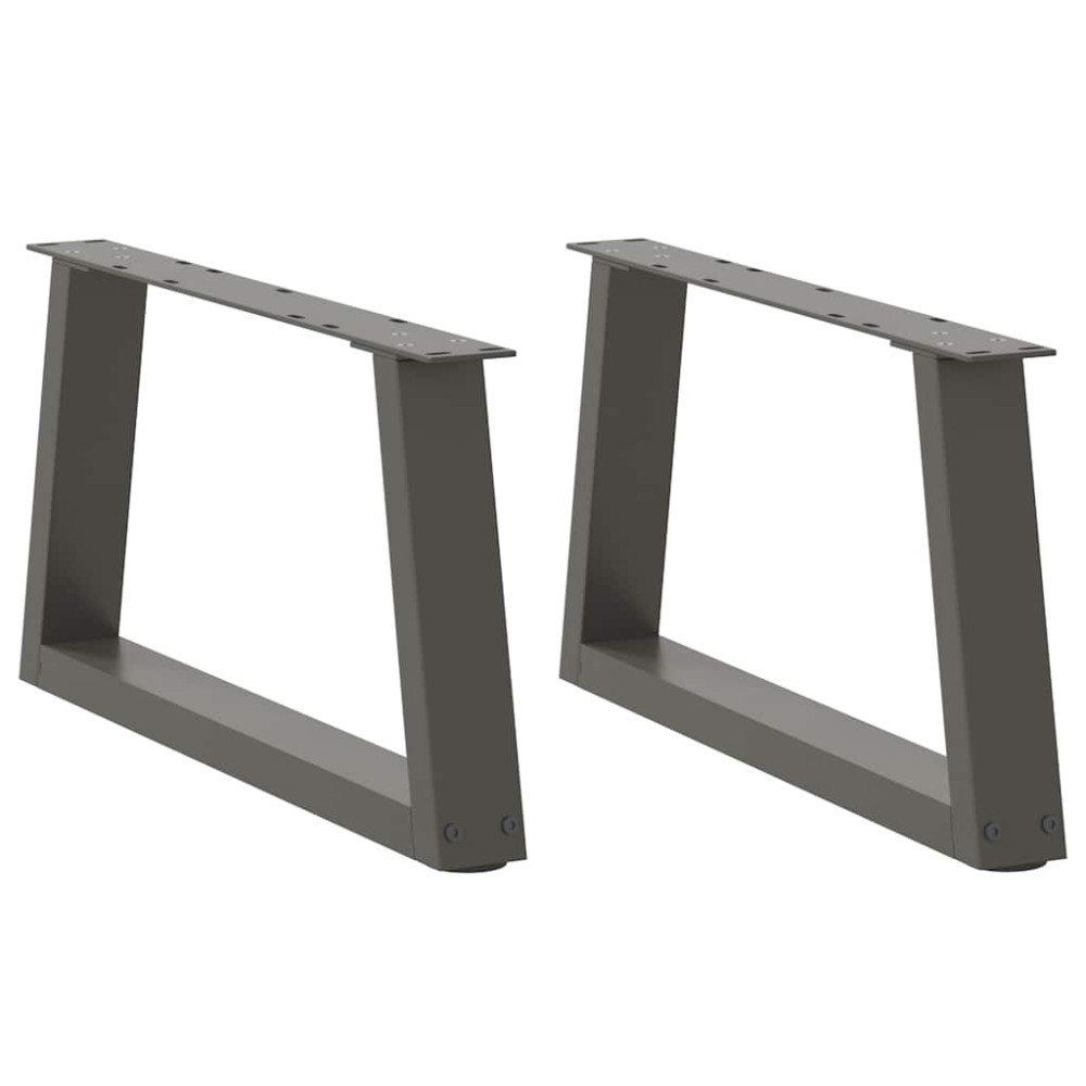 Produktbild för Soffbordsben V-formade 2 st antracit 50x(30-31,3) cm stål