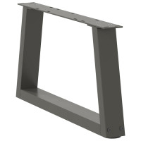 Produktbild för Soffbordsben V-formade 2 st antracit 50x(30-31,3) cm stål