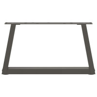 Produktbild för Soffbordsben V-formade 2 st antracit 50x(30-31,3) cm stål
