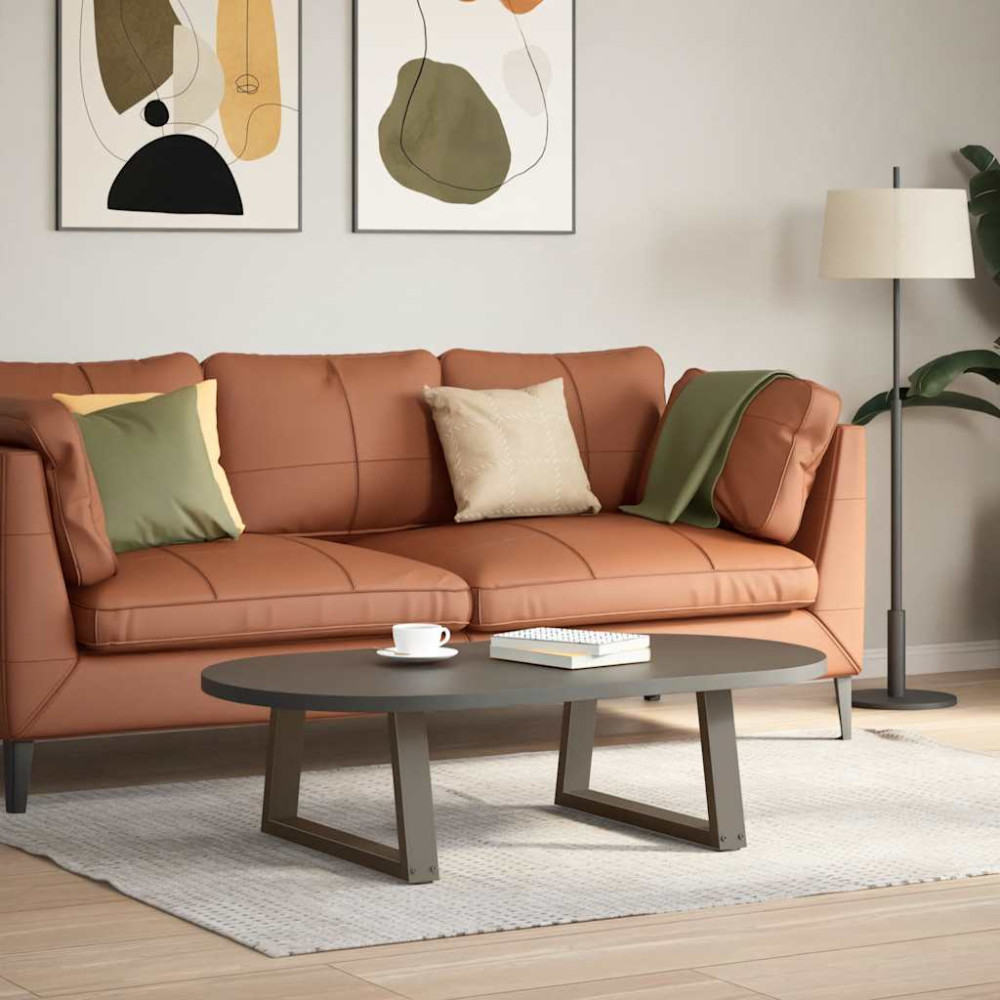 Produktbild för Soffbordsben V-formade 2 st naturstål 50x(30-31,3) cm stål