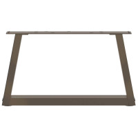 Produktbild för Soffbordsben V-formade 2 st naturstål 50x(30-31,3) cm stål