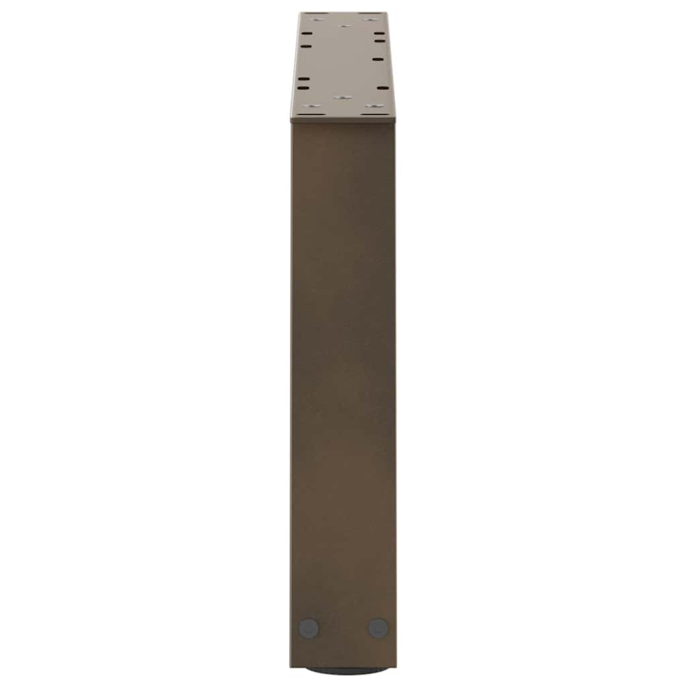 Produktbild för Soffbordsben V-formade 2 st naturstål 50x(30-31,3) cm stål