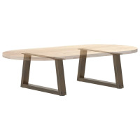 Produktbild för Soffbordsben V-formade 2 st naturstål 50x(30-31,3) cm stål