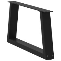 Produktbild för Soffbordsben V-formade 2 st svarta 60x(30-31,3) cm stål