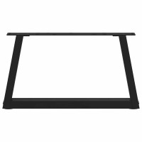 Produktbild för Soffbordsben V-formade 2 st svarta 60x(30-31,3) cm stål