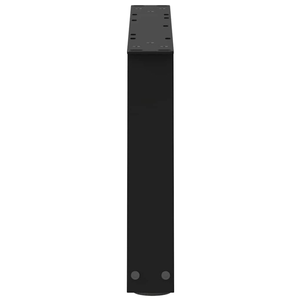 Produktbild för Soffbordsben V-formade 2 st svarta 60x(30-31,3) cm stål