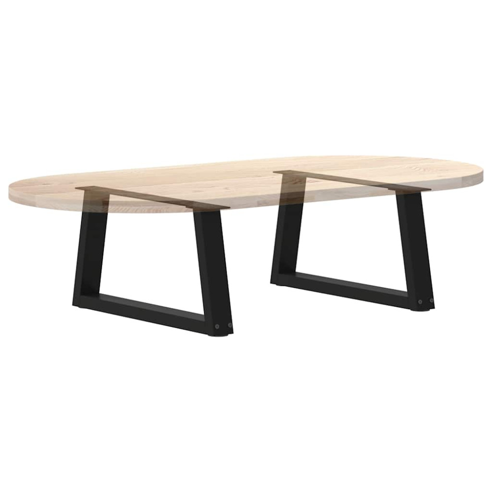 Produktbild för Soffbordsben V-formade 2 st svarta 60x(30-31,3) cm stål