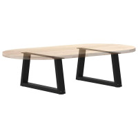 Produktbild för Soffbordsben V-formade 2 st svarta 60x(30-31,3) cm stål