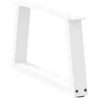 Produktbild för Soffbordsben V-formade 2 st vita 60x(30-31,3) cm stål