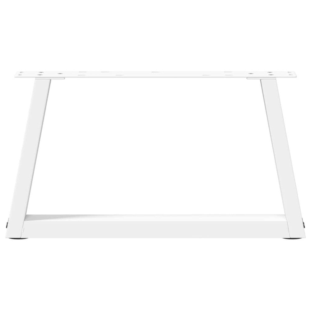 Produktbild för Soffbordsben V-formade 2 st vita 60x(30-31,3) cm stål