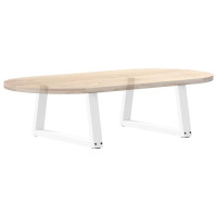 Produktbild för Soffbordsben V-formade 2 st vita 60x(30-31,3) cm stål