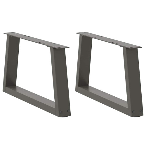 vidaXL Soffbordsben V-formade 2 st antracit 60x(30-31,3) cm stål