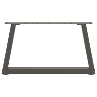 Produktbild för Soffbordsben V-formade 2 st antracit 60x(30-31,3) cm stål