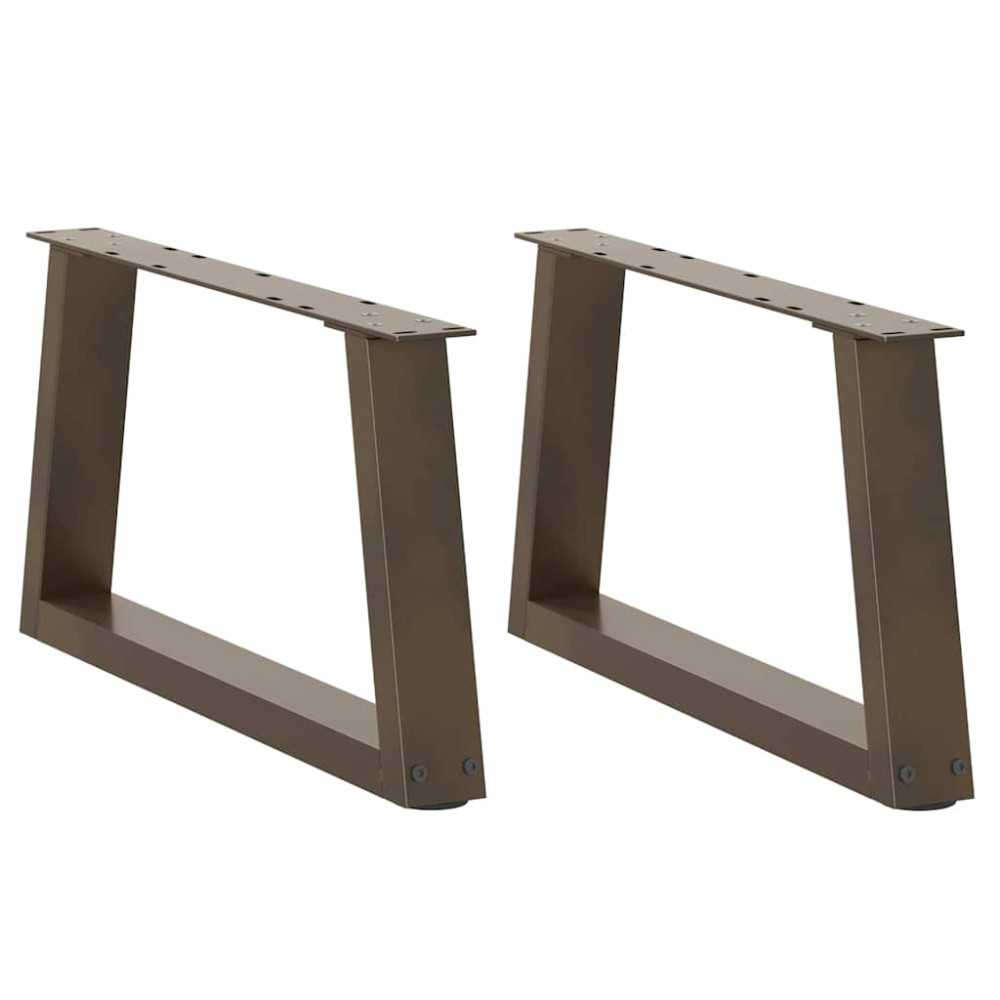 Produktbild för Soffbordsben V-formade 2 st naturstål 60x(30-31,3) cm stål