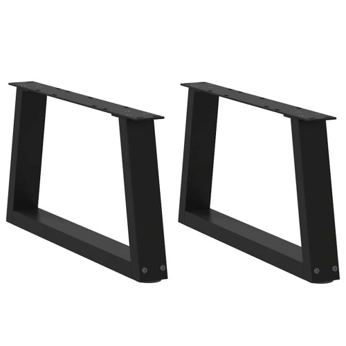 vidaXL Soffbordsben V-formade 2 st svarta 70x(30-31,3) cm stål
