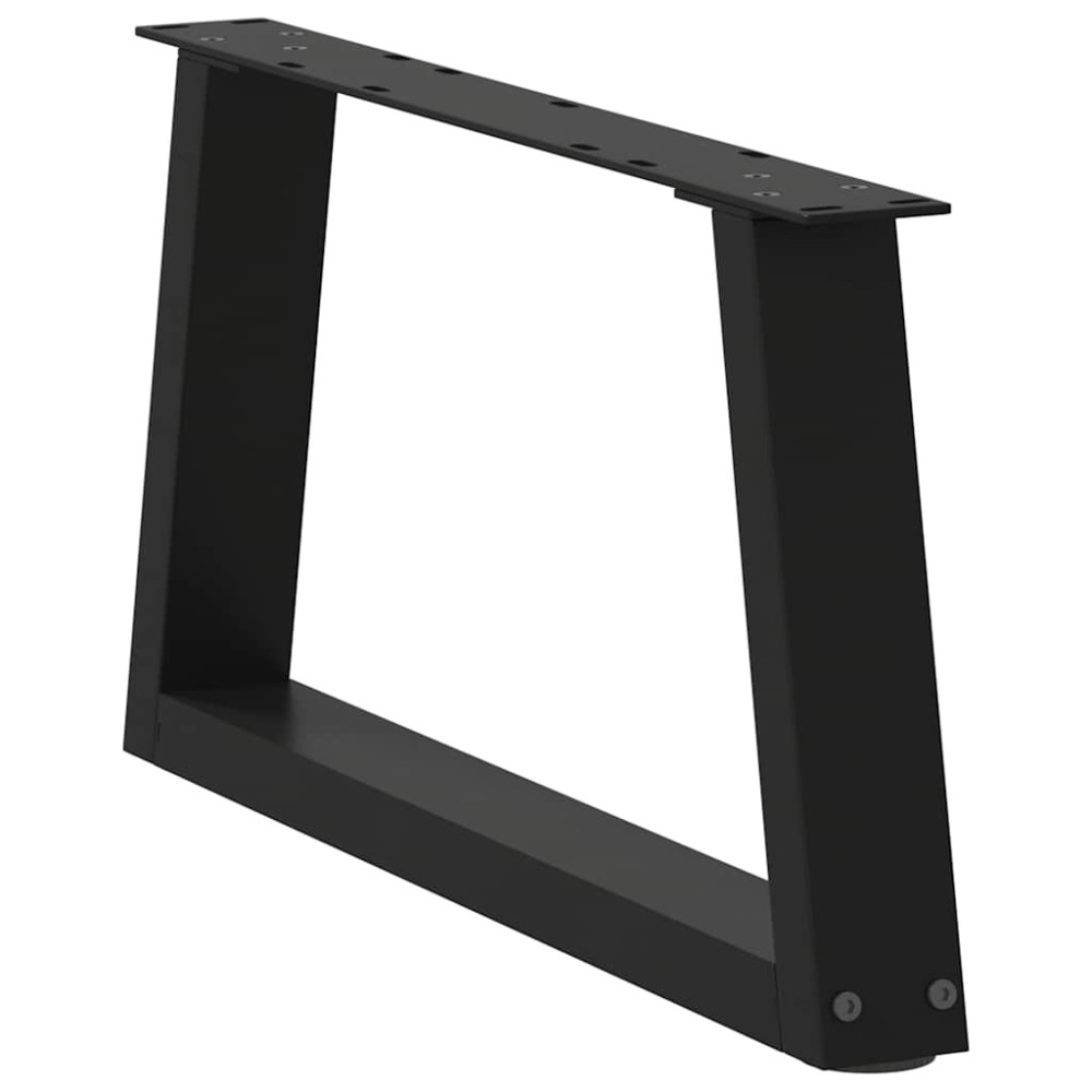 Produktbild för Soffbordsben V-formade 2 st svarta 70x(30-31,3) cm stål