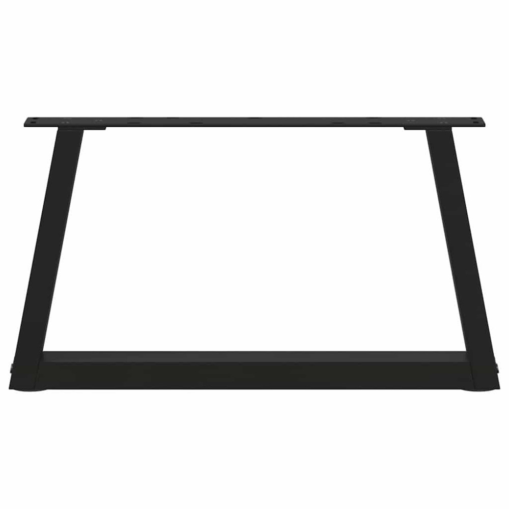Produktbild för Soffbordsben V-formade 2 st svarta 70x(30-31,3) cm stål
