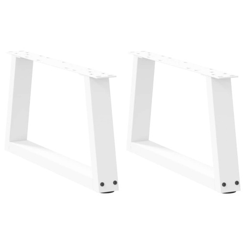 vidaXL Soffbordsben V-formade 2 st vita 70x(30-31,3) cm stål