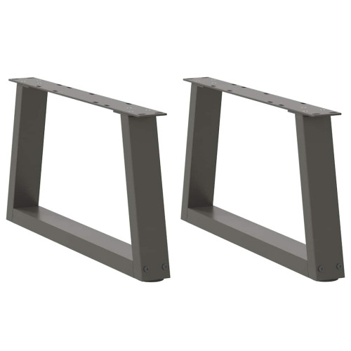 vidaXL Soffbordsben V-formade 2 st antracit 70x(30-31,3) cm stål