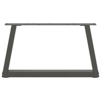 Produktbild för Soffbordsben V-formade 2 st antracit 70x(30-31,3) cm stål