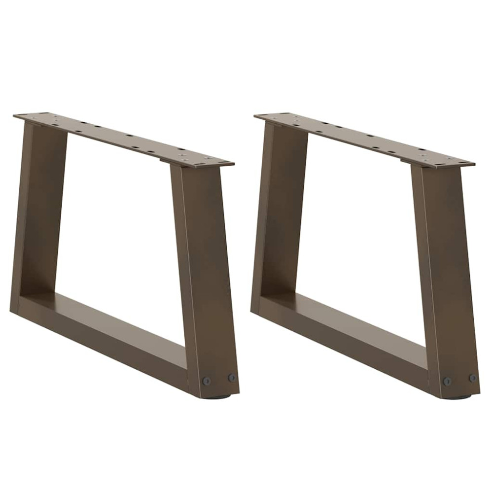 Produktbild för Soffbordsben V-formade 2 st naturstål 70x(30-31,3) cm stål