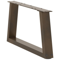 Produktbild för Soffbordsben V-formade 2 st naturstål 70x(30-31,3) cm stål