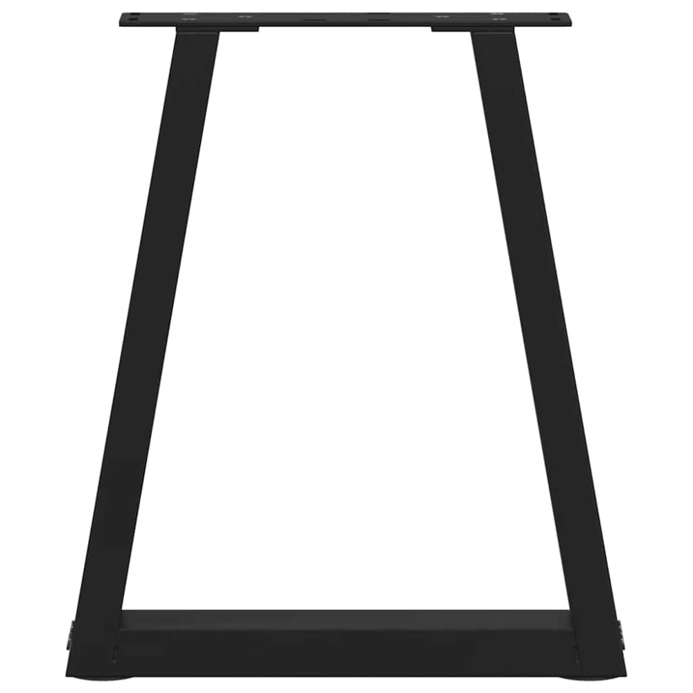 Produktbild för Soffbordsben V-formade 2 st svarta 28x(42-43,3) cm stål