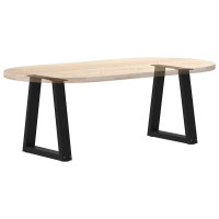Produktbild för Soffbordsben V-formade 2 st svarta 28x(42-43,3) cm stål