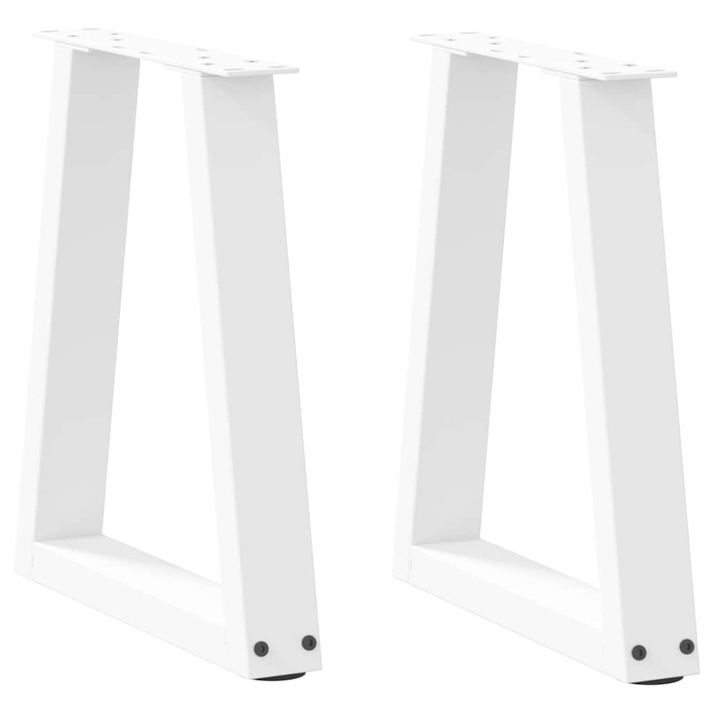 Produktbild för Soffbordsben V-formade 2 st vita 28x(42-43,3) cm stål