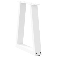 Produktbild för Soffbordsben V-formade 2 st vita 28x(42-43,3) cm stål