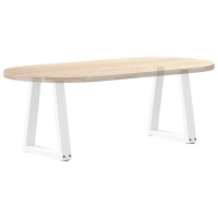 Produktbild för Soffbordsben V-formade 2 st vita 28x(42-43,3) cm stål