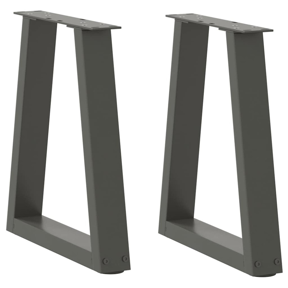 Produktbild för Soffbordsben V-formade 2 st antracit 28x(42-43,3) cm stål
