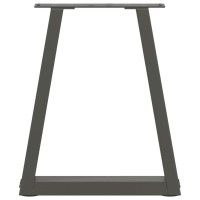 Produktbild för Soffbordsben V-formade 2 st antracit 28x(42-43,3) cm stål
