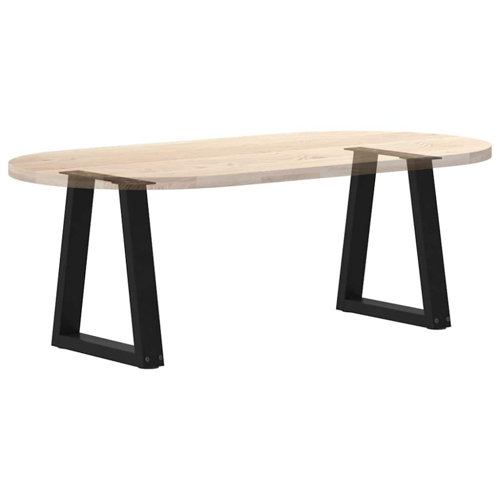 Produktbild för Soffbordsben V-formade 2 st svarta 38x(42-43,3) cm stål