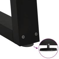 Produktbild för Soffbordsben V-formade 2 st svarta 38x(42-43,3) cm stål