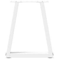 Produktbild för Soffbordsben V-formade 2 st vita 38x(42-43,3) cm stål