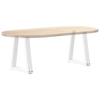 Produktbild för Soffbordsben V-formade 2 st vita 38x(42-43,3) cm stål