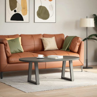 Produktbild för Soffbordsben V-formade 2 st antracit 38x(42-43,3) cm stål