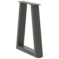 Produktbild för Soffbordsben V-formade 2 st antracit 38x(42-43,3) cm stål