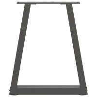 Produktbild för Soffbordsben V-formade 2 st antracit 38x(42-43,3) cm stål