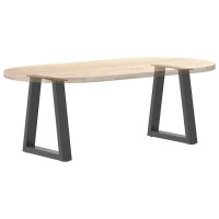 Produktbild för Soffbordsben V-formade 2 st antracit 38x(42-43,3) cm stål