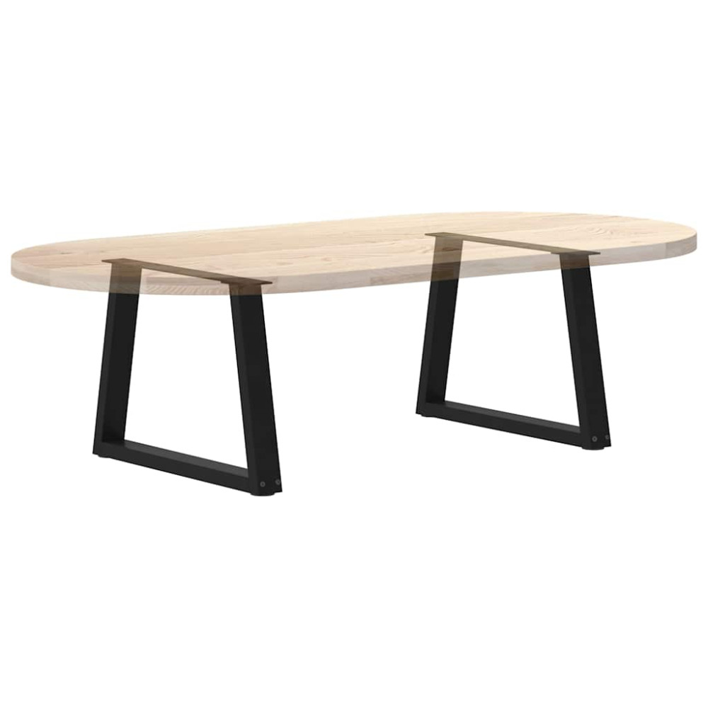 Produktbild för Soffbordsben V-formade 2 st svarta 50x(42-43,3) cm stål