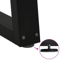 Produktbild för Soffbordsben V-formade 2 st svarta 50x(42-43,3) cm stål