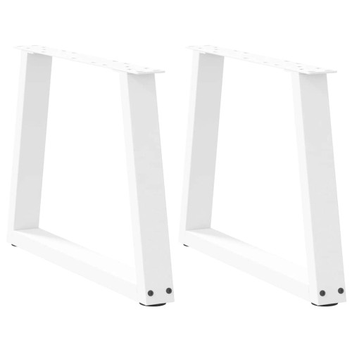 vidaXL Soffbordsben V-formade 2 st vita 50x(42-43,3) cm stål